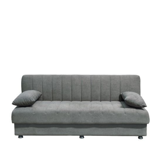 Καναπές Κρεβάτι Τριθέσιος ArteLibre PALMER Γκρι Ύφασμα 183x80.5x80cm
