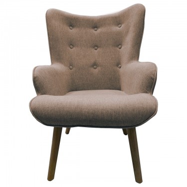 Πολυθρόνα ArteLibre AMARANTHUS Με Υποπόδιο Γκρι 98x70x77cm