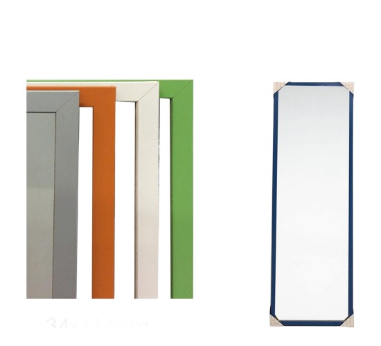 Καθρέφτης Πολύχρωμο Γυαλί 34x114cm Σε 5 Χρώματα