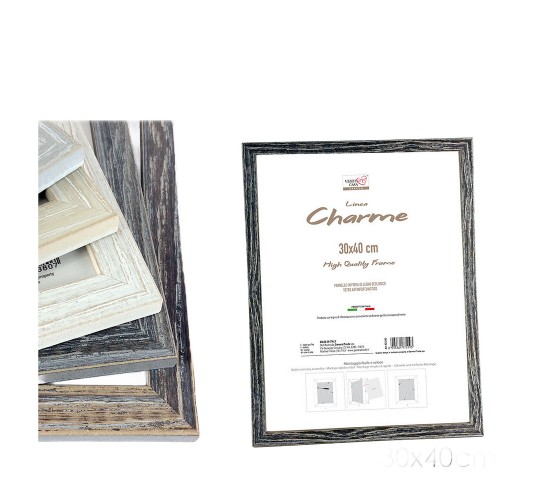Κορνίζα Μαύρο Ξύλο 30x40cm Σε 5 Χρώματα
