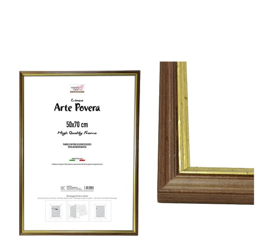 Κορνίζα Καφέ Ξύλο 50x70cm