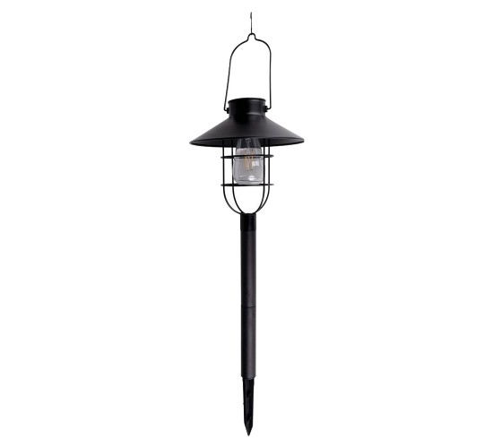 Φανάρι Κήπου LED Ηλιακό Μαύρο 21.8x21.8x64cm GRUNDIG