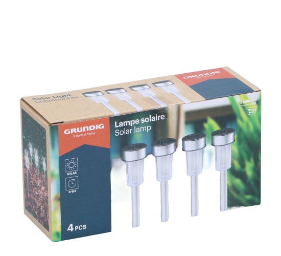 Ηλιακό Φωτιστικό Σφήνα Φ4.8x36.5cm 4Τμχ GRUNDIG