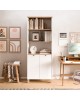 Βιβλιοθήκη ArteLibre BRAGI Λευκό/Φυσικό Μοριοσανίδα 69.5x32x180cm