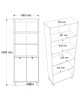 Βιβλιοθήκη ArteLibre BRAGI Λευκό/Φυσικό Μοριοσανίδα 69.5x32x180cm
