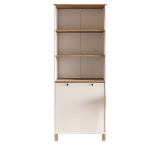 Βιβλιοθήκη ArteLibre BRAGI Λευκό/Φυσικό Μοριοσανίδα 69.5x32x180cm