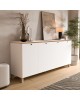 Μπουφές ArteLibre BALDER Λευκό/Φυσικό Μοριοσανίδα 180x42.1x80cm