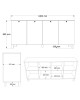 Μπουφές ArteLibre BALDER Λευκό/Φυσικό Μοριοσανίδα 180x42.1x80cm