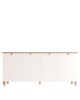 Μπουφές ArteLibre BALDER Λευκό/Φυσικό Μοριοσανίδα 180x42.1x80cm