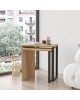 Βοηθητικό Τραπεζάκι ArteLibre PERCIVAL Φυσικό/Μαύρο Μοριοσανίδα/Μέταλλο 51x29.5x52.8cm/44.5x24.5x47.8cm Σετ 2Τμχ