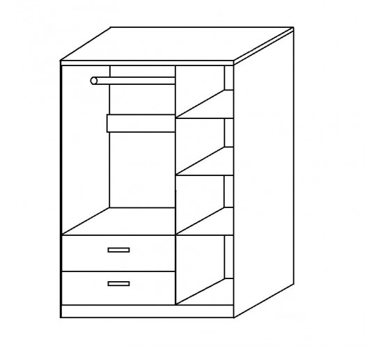 Ντουλάπα ArteLibre TUBEROSA Φυσικό Μοριοσανίδα 120x50x180cm