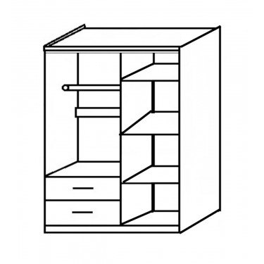 Ντουλάπα ArteLibre FRITILLARIA Φυσικό Μοριοσανίδα 89x42x181cm