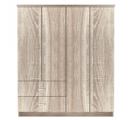Ντουλάπα ArteLibre CANDY CANE Φυσικό Χρώμα 160x50x195cm Ντουλάπα ArteLibre CANDY CANE Φυσικό Χρώμα 160x50x195cm