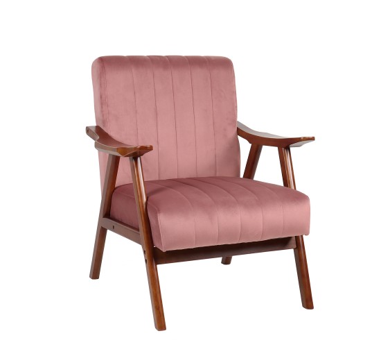Πολυθρόνα ArteLibre KILADRA Σάπιο Μήλο Βελούδο/Ξύλο 74x70x87cm
