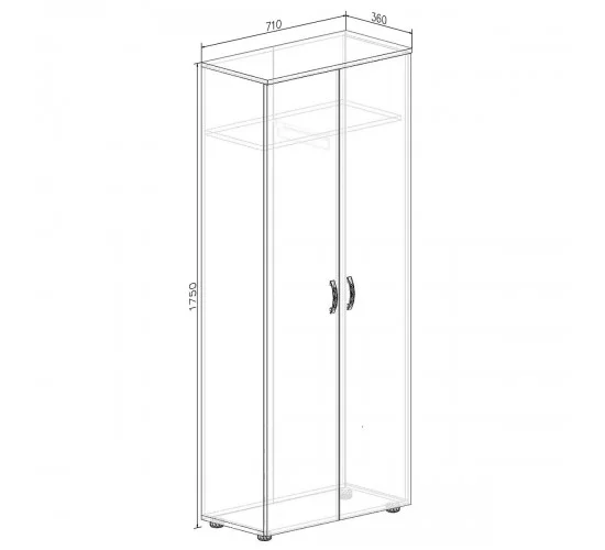 Ντουλάπα AEPOΠH Μοριοσανίδα Wenge 71x36x175cm Ντουλάπα AEPOΠH Μοριοσανίδα Wenge 71x36x175cm