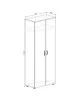 Ντουλάπα AEPOΠH Μοριοσανίδα Wenge 71x36x175cm Ντουλάπα AEPOΠH Μοριοσανίδα Wenge 71x36x175cm
