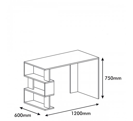 Γραφείο AIGINA Λευκό/Κόκκινο/Μαύρο 120x60x75cm Γραφείο AIGINA Λευκό/Κόκκινο/Μαύρο 120x60x75cm