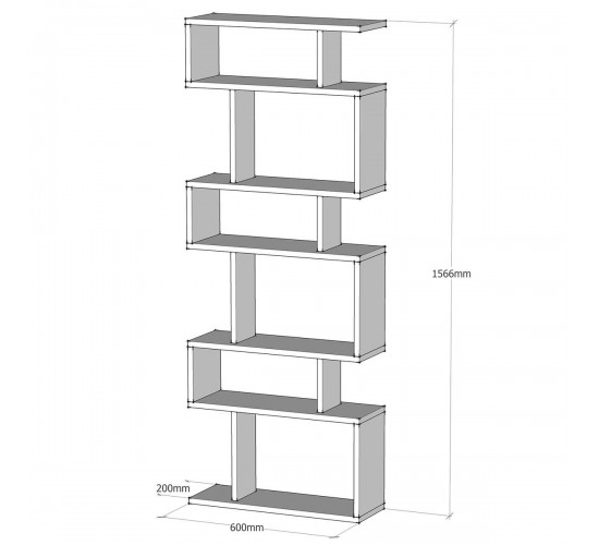 Βιβλιοθήκη OSMOND Λευκό Μοριοσανίδα/Μελαμίνη 60x20x157cm Βιβλιοθήκη OSMOND Λευκό Μοριοσανίδα/Μελαμίνη 60x20x157cm