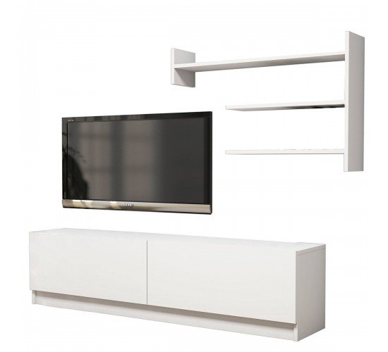 Σύνθετο ArteLibre ALPHA Λευκό 160x32x40cm Σύνθετο ArteLibre ALPHA Λευκό 160x32x40cm