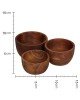 Μπολ Καφέ Ξύλο 11.4x11.4x6.5cm Σετ 3Τμχ Μπολ Καφέ Ξύλο 11.4x11.4x6.5cm Σετ 3Τμχ