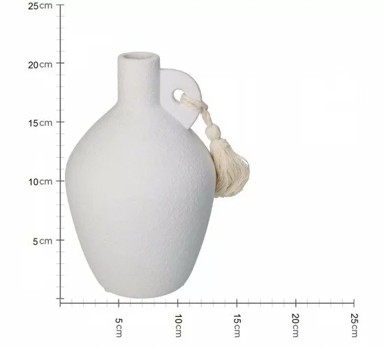 Βάζο Λευκό Δολομίτης 14x14x20.9cm Βάζο Λευκό Δολομίτης 14x14x20.9cm