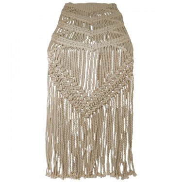 Ράνερ Τραπεζιού ArteLibre Μακραμέ Φυσικό Βαμβακερό 33x190cm