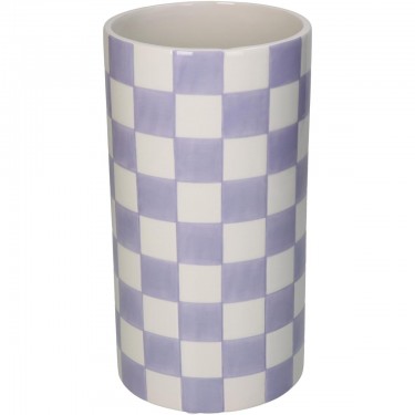 Βάζο ArteLibre Σκακιέρα Λιλά Δολομίτης 13.9x13.9x25.2cm