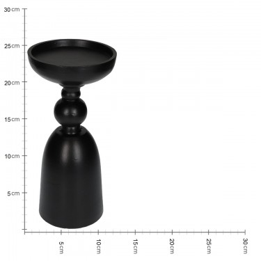 Κηροπήγιο ArteLibre Μαύρο Αλουμίνιο 12x12x26cm