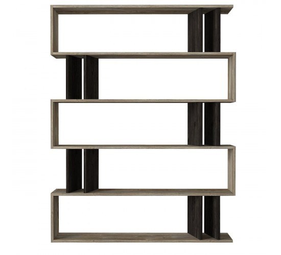 Βιβλιοθήκη ArteLibre Antipaxi Sonoma/Wenge Μοριοσανίδα/Μελαμίνη 122x26x159cm Βιβλιοθήκη ArteLibre Antipaxi Sonoma/Wenge Μοριοσανίδα/Μελαμίνη 122x26x159cm