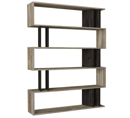 Βιβλιοθήκη ArteLibre Antipaxi Sonoma/Wenge Μοριοσανίδα/Μελαμίνη 122x26x159cm Βιβλιοθήκη ArteLibre Antipaxi Sonoma/Wenge Μοριοσανίδα/Μελαμίνη 122x26x159cm