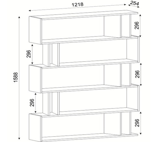 Βιβλιοθήκη ArteLibre Antipaxi Sonoma/Wenge Μοριοσανίδα/Μελαμίνη 122x26x159cm Βιβλιοθήκη ArteLibre Antipaxi Sonoma/Wenge Μοριοσανίδα/Μελαμίνη 122x26x159cm