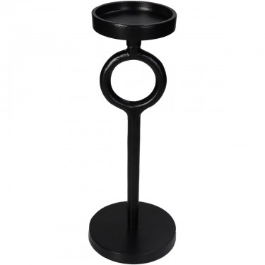 Κηροπήγιο ArteLibre Μαύρο Αλουμίνιο 11.5x11.5x29.5cm