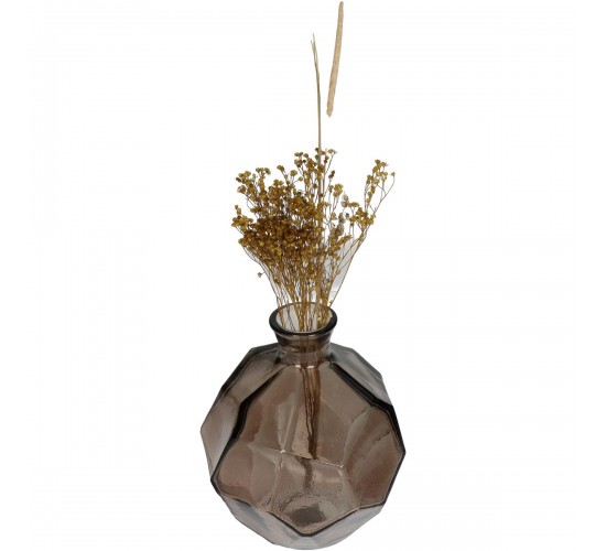 Βάζο ArteLibre Καφέ Ανακυκλωμένο Γυαλί 16x16x18cm