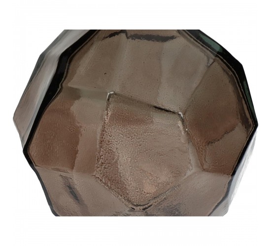 Βάζο ArteLibre Καφέ Ανακυκλωμένο Γυαλί 16x16x18cm