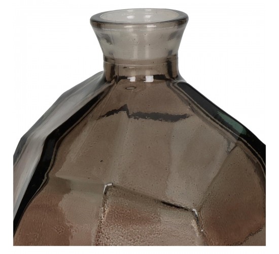 Βάζο ArteLibre Καφέ Ανακυκλωμένο Γυαλί 16x16x18cm