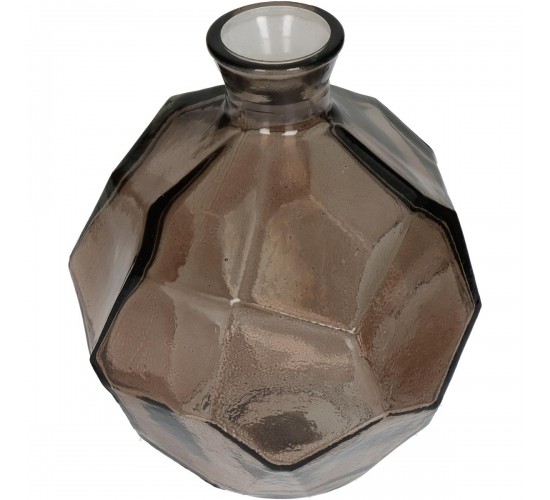 Βάζο ArteLibre Καφέ Ανακυκλωμένο Γυαλί 16x16x18cm