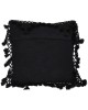 Μαξιλάρι ArteLibre Με Φούντες Μαύρο Βαμβακερό 45x45cm