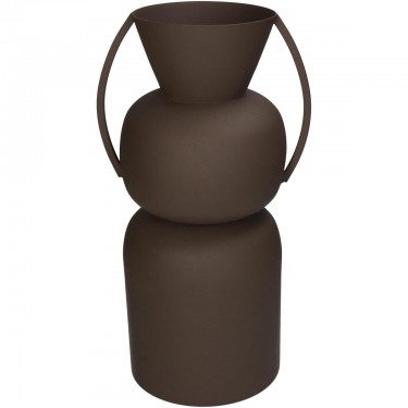 Βάζο ArteLibre Καφέ Μέταλλο 19x15.5x34cm