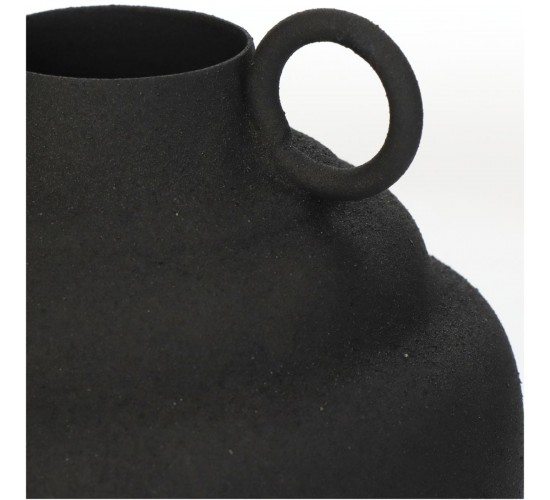 Βάζο Μαύρο Μέταλλο 13x13x19.5cm Βάζο Μαύρο Μέταλλο 13x13x19.5cm