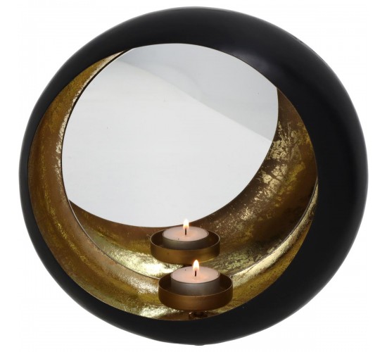 Καθρέπτης ArteLibre Μαύρο Μέταλλο 29x13x27cm