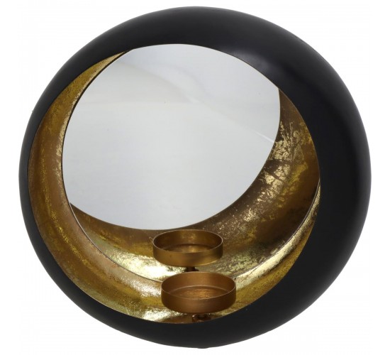 Καθρέπτης ArteLibre Μαύρο Μέταλλο 29x13x27cm