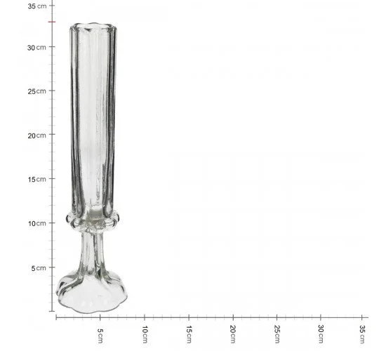Βάζο Φλάουτο Χειροποίητο Διάφανο Γυαλί 8.5x8.5x33cm Βάζο Φλάουτο Χειροποίητο Διάφανο Γυαλί 8.5x8.5x33cm