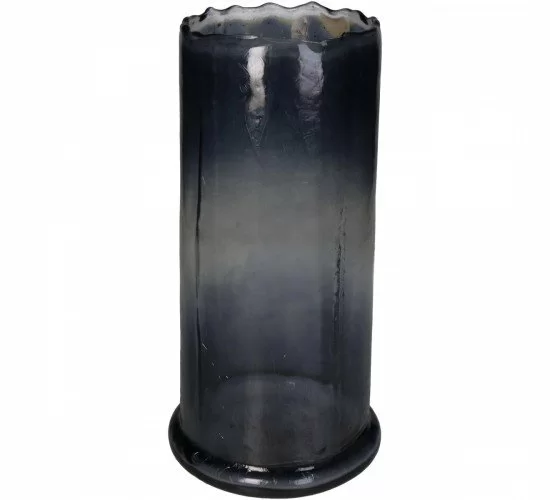 Κηροπήγιο Γκρι Γυαλί 15.5x15.5x30.5cm Κηροπήγιο Γκρι Γυαλί 15.5x15.5x30.5cm