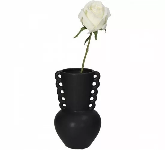 Βάζο Μαύρο Κεραμικό 13.7x13.7x22cm Βάζο Μαύρο Κεραμικό 13.7x13.7x22cm