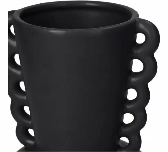 Βάζο Μαύρο Κεραμικό 13.7x13.7x22cm Βάζο Μαύρο Κεραμικό 13.7x13.7x22cm