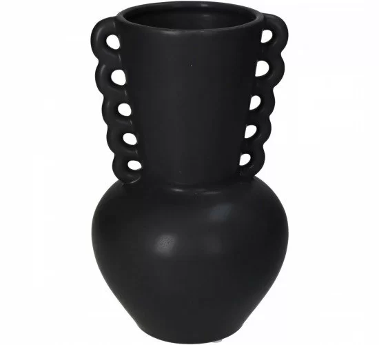 Βάζο Μαύρο Κεραμικό 13.7x13.7x22cm Βάζο Μαύρο Κεραμικό 13.7x13.7x22cm