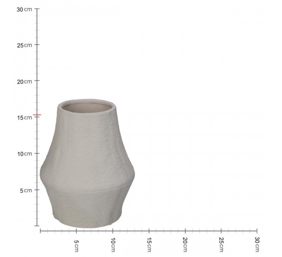 Βάζο Λευκό Πορσελάνη 12.6x12.6x15.3cm Βάζο Λευκό Πορσελάνη 12.6x12.6x15.3cm