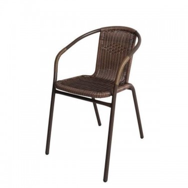 Πολυθρόνα ArteLibre Rattan Mercury Καφέ 54x61x73cm