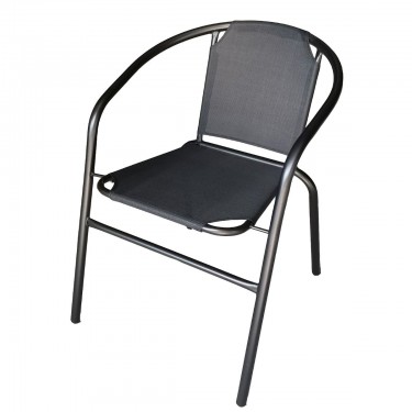 Πολυθρόνα Μεταλλική ArteLibre Moon Γκρι/Μαύρο 53x58x74cm