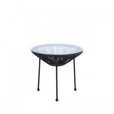 Τραπέζι Μεταλλικό ArteLibre Ganymede Μαύρο Φ50x50cm